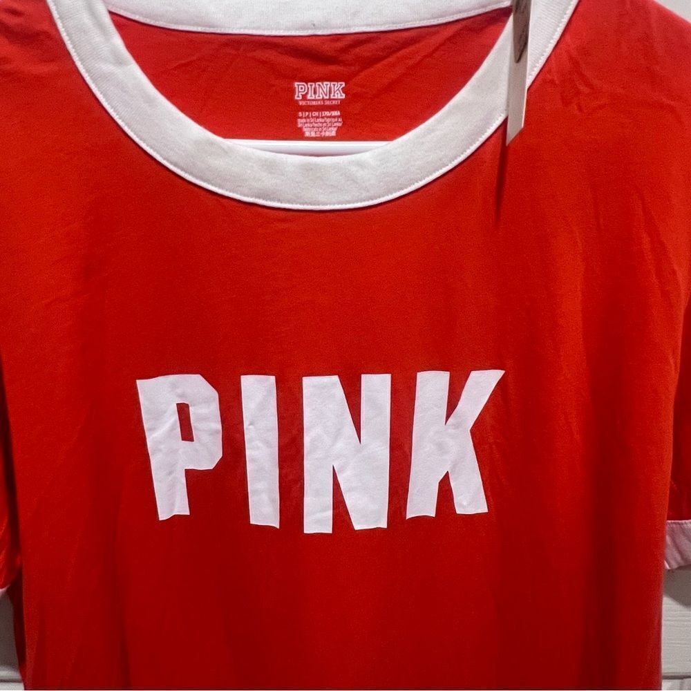 NWT Victoria's Secret PINK campus tee T-shirt women’s size small - Picture 3 of 8